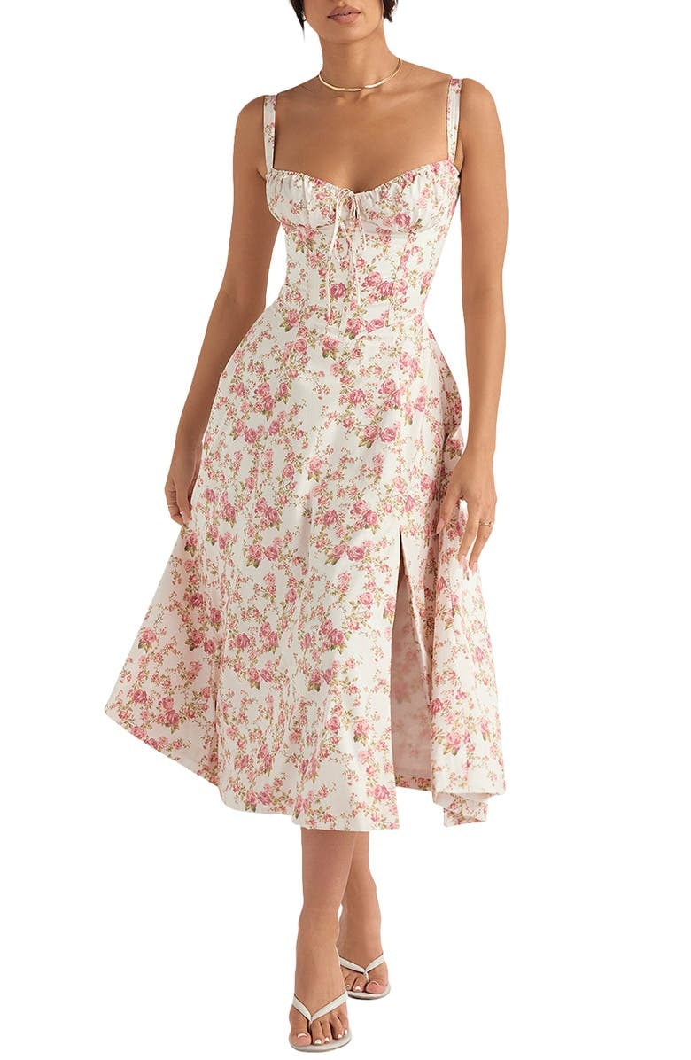 Amara™ - Florales Midi-Kleid