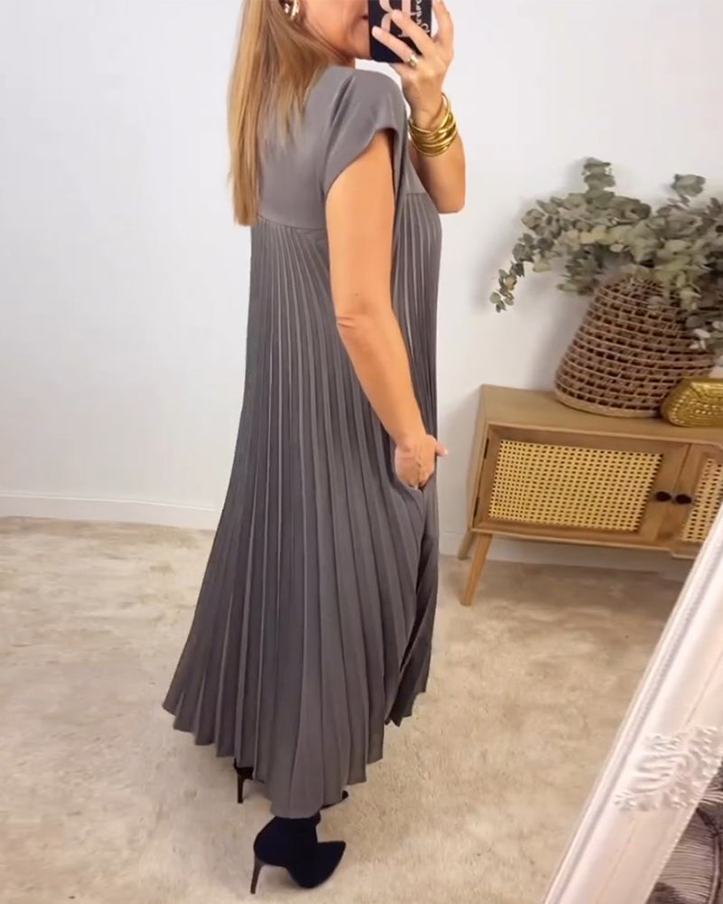 Serenity™ - Ärmelloses plissiertes einfaches Kleid