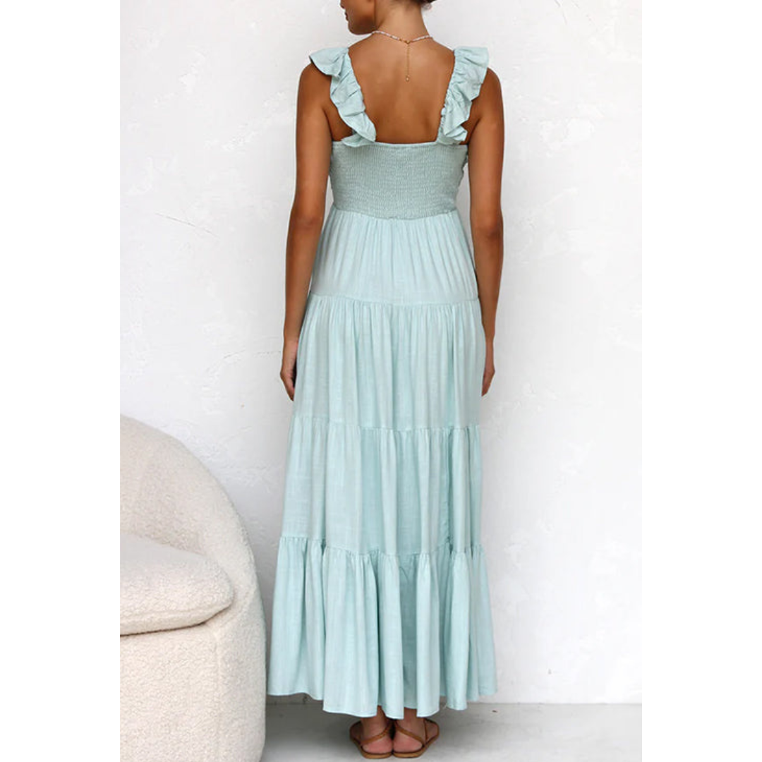 Serena™ - Sleeveless Maxikleid mit Rüschen